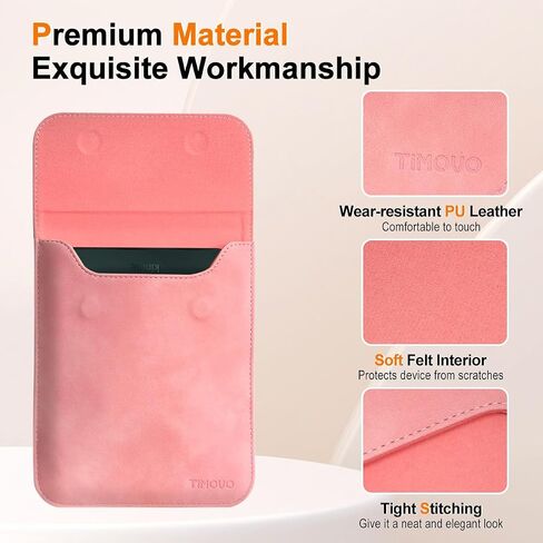 TiMOVO 6 Inch Sleeve for All-New Kindle 2022/Kindle 2019/Kindle Paperwhite 6.8 Inch/Kindle Voyage/Kindle (8th Gen, 2016)/Kindle Touch/Kindle 4/5, Protective Pouch Bag Case Cover, Apricot in Saudi Arabia