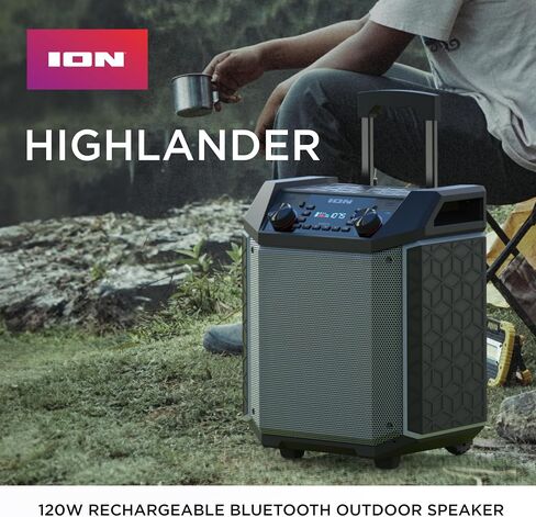 ION Audio Block Rocker - Portable Bluetooth Outdoor Party Speaker with Karaoke Microphone, Battery, 4 Speakers, Radio, USB Port, App, Water-Resistant, 120W in Kuwait