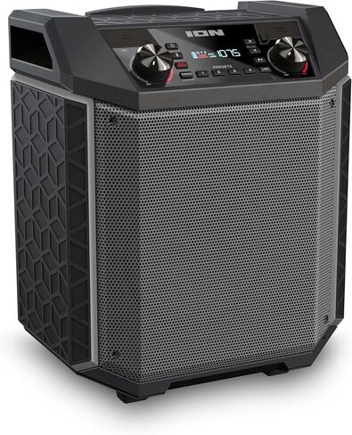 ION Audio Block Rocker - Portable Bluetooth Outdoor Party Speaker with Karaoke Microphone, Battery, 4 Speakers, Radio, USB Port, App, Water-Resistant, 120W in Kuwait