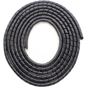 CSZD Spiral Cable Wrap,10ft – 1/4 inch Spiral Wire Wrap Cord Covers Bundle Sleeve Hose for PC TV Computer Electrical Wire Organizer,Tangle Stop Cord Cover and Detangler,Black