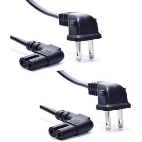 TV Power Cord Compatible with Samsung TV, Ancable UL Listed 6FT Right Angle C7 Replacement Power Cable Compatible with Samsung LG TCL Sony Insignia Sharp Toshiba (18 AWG-Non Polarized) in Saudi Arabia