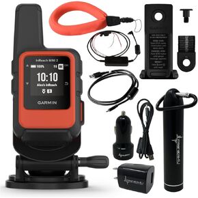 Garmin inReach Mini 2 Satellite Communicator (Black) with Wearable4U Power Pack Bundle