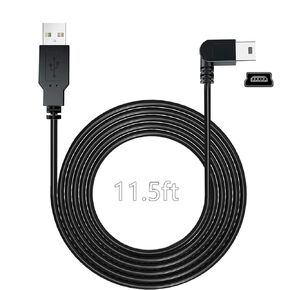 كابل طاقة شحن YQMAJIM لكاميرا داش كام، (11.5 قدم) USB 2.0 إلى Mini USB سيارة شاحن طاقة سلك محول لـ Garmin Nuvi GPS، كاميرا مرآة الرؤية الخلفية، كاميرا احتياطية in Kuwait