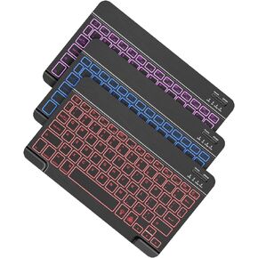 OMOTON Bluetooth Keyboard, Wireless Rechargeable Keyboard for iPad, iPad Pro, iPad Mini, iPad Air with Illuminated LED (White)