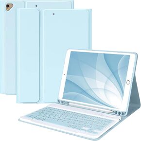 MMK for iPad 9/8/7th Generation Case with Keyboard 10.2 inch, Pink in Kuwait
