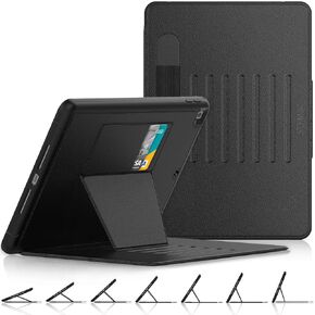 SEYMAC stock Case for iPad (A16) 11th/10th Generation 11/10.9'', Full-Body Drop Protection,[Stitched Slim Pencil Sleeve],Strong Magnetic Auto Sleep Case, Absorbing Multi-Angles Stand, Card Slot- Black in Kuwait