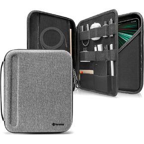 tomtoc Portfolio Case for iPad Pro 12.9-inch 2022/2021/2020, Protective Sleeve with Accessories Pocket, Carrying Storage Bag for iPad Pencil/Adapter/Hubs/Cables/Magic Keyboard, Fits Surface Pro 12.3