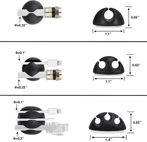 Cable Management Cable Clips, OHill 16 Pack White Adhesive Cord Holders, Ideal Cords Management for Organizing Cable Wires-Home, Office, Car, Desk & Nightstand in Saudi Arabia