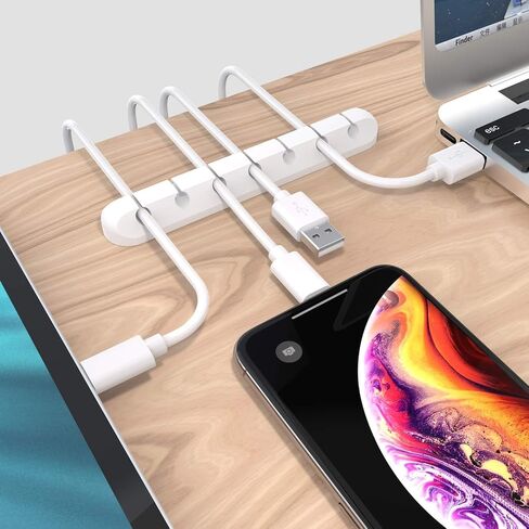 SOULWIT Cable Holder Clips, 3-Pack Cable Management Cord Organizer Clips Self Adhesive for Desktop USB Charging Cable Nightstand Power Cord Mouse Cable Wire PC Office Home in Kuwait