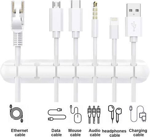 SOULWIT Cable Holder Clips, 3-Pack Cable Management Cord Organizer Clips Self Adhesive for Desktop USB Charging Cable Nightstand Power Cord Mouse Cable Wire PC Office Home in Kuwait