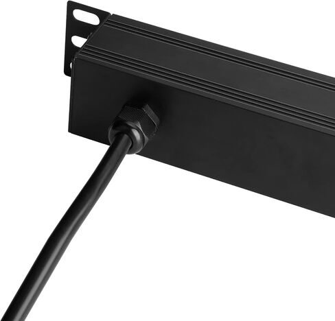 BTU قطاع الطاقة عرام حامي حامل PDU، 8 منافذ الزاوية اليمنى واسعة المساحة، قطاع الطاقة قابل للتركيب الثقيلة لرفوف الخادم، التجارية، 300J، ETL (أسود 6FT) in Kuwait