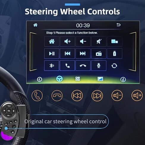 Podofo Single Din Car Stereo 7 بوصة قابلة للطي تعمل باللمس متوافقة مع Apple Carplay & Android Auto Mirror Link مستقبل صوت السيارة كاميرا احتياطية بلوتوث SWC FM راديو USB/TF/AUX وحدة رأس المنفذ in Kuwait