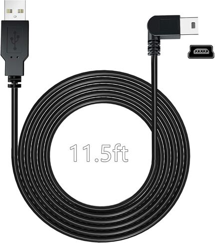 Charging Power Cable for Dash Cam, (11.5 Ft) USB to Mini USB Adapter Cord in Saudi Arabia