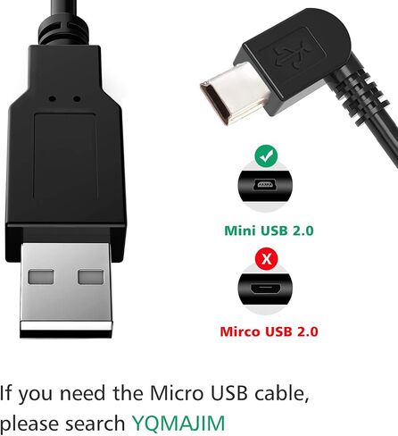 Charging Power Cable for Dash Cam, (11.5 Ft) USB to Mini USB Adapter Cord in Saudi Arabia