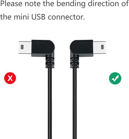 Charging Power Cable for Dash Cam, (11.5 Ft) USB to Mini USB Adapter Cord in Saudi Arabia