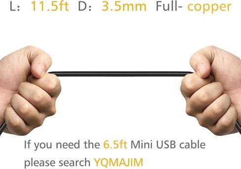 Charging Power Cable for Dash Cam, (11.5 Ft) USB to Mini USB Adapter Cord in Saudi Arabia