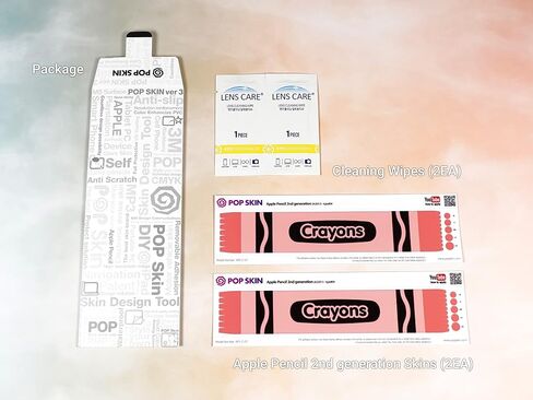 غلاف من الفينيل بتصميم أسود من Crayons لقلم Apple الجيل الثاني فقط، AP2-C-01 (تتضمن وحدتان، أقلام تلوين سوداء) in Kuwait