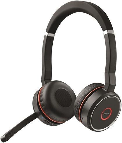 Jabra Evolve 75 UC Wireless Headset, Stereo – Includes Link 370 USB Adapter – Bluetooth Headset with World-Class Speakers, Active Noise-Cancelling Microphone, All Day Battery in Saudi Arabia