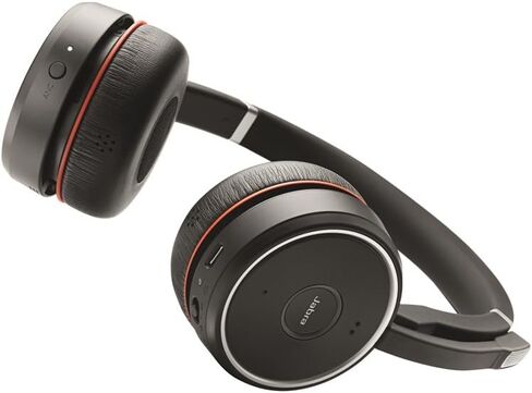 Jabra Evolve 75 UC Wireless Headset, Stereo – Includes Link 370 USB Adapter – Bluetooth Headset with World-Class Speakers, Active Noise-Cancelling Microphone, All Day Battery in Saudi Arabia