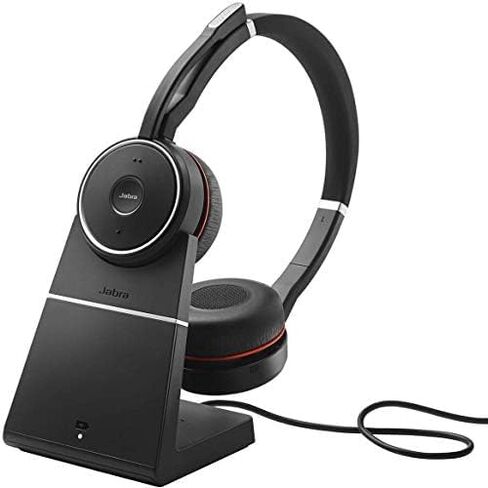 Jabra Evolve 75 UC Wireless Headset, Stereo – Includes Link 370 USB Adapter – Bluetooth Headset with World-Class Speakers, Active Noise-Cancelling Microphone, All Day Battery in Saudi Arabia