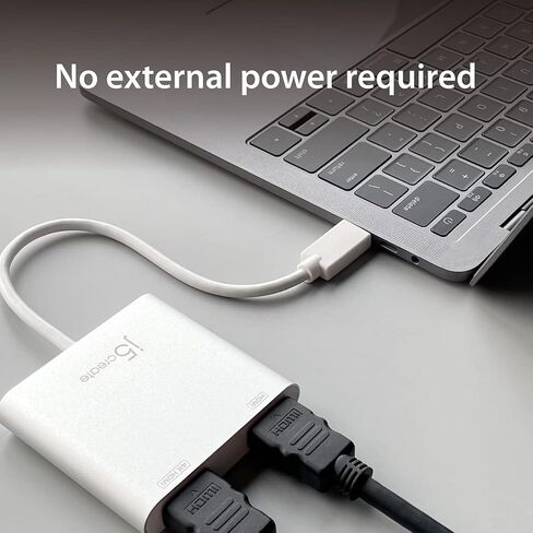 j5create USB to HDMI Adapter - Dual HDMI USB 3.0 Multi-Monitor Cable | 4K + 1080p | Compatible with Windows and macOS (JUA365) in Saudi Arabia