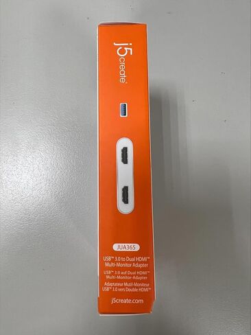 j5create USB to HDMI Adapter - Dual HDMI USB 3.0 Multi-Monitor Cable | 4K + 1080p | Compatible with Windows and macOS (JUA365) in Saudi Arabia