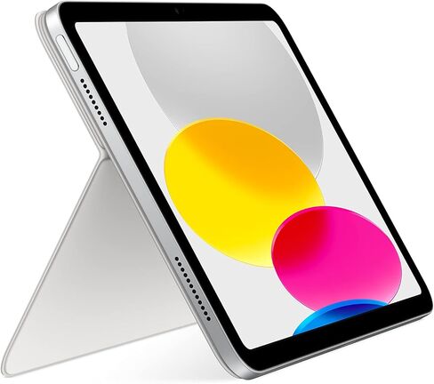 Apple Magic Keyboard Folio: iPad Keyboard and case for iPad (A16 and 10th Generation), Detachable Two-Piece Design that attaches magnetically, Built-in trackpad, US English – White | Detachable keyboard with trackpad and 14-key function row for typing, na in Kuwait