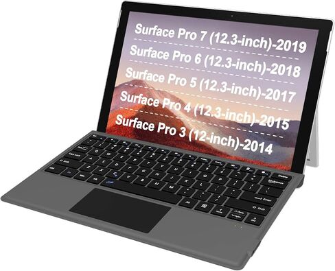 Arteck Microsoft Surface Pro Type Cover, Ultra-Slim Portable Bluetooth Wireless Keyboard with Touchpad Built-in Rechargeable Battery in Saudi Arabia
