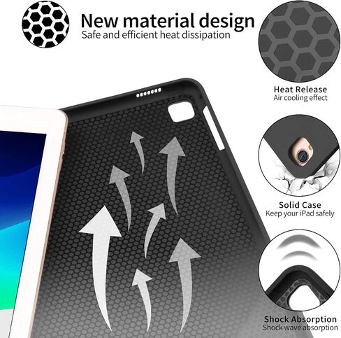 BORIYUAN New iPad 10.2 9th 8th 7th Generation 2021 Keyboard Case, 7 Colors Backlit Detachable Keyboard Slim Leather Folio Smart Cover for iPad 10.2 Inch/iPad Air 10.5"(3rd Gen)/iPad Pro 10.5" – Black in Kuwait