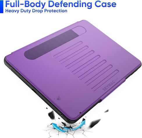 SEYMAC stock Case for iPad (A16) 11th/10th Generation 11/10.9'', Full-Body Drop Protection,[Stitched Slim Pencil Sleeve],Strong Magnetic Auto Sleep Case, Absorbing Multi-Angles Stand, Card Slot- Black in Kuwait