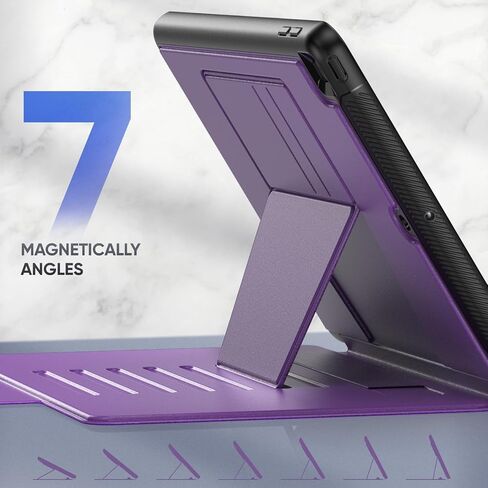 SEYMAC stock Case for iPad (A16) 11th/10th Generation 11/10.9'', Full-Body Drop Protection,[Stitched Slim Pencil Sleeve],Strong Magnetic Auto Sleep Case, Absorbing Multi-Angles Stand, Card Slot- Black in Kuwait