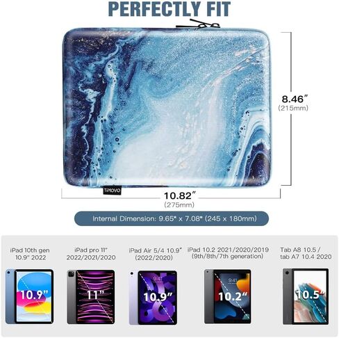 TiMOVO 8-9 Inch Tablet Sleeve Case for iPad Mini 6, iPad Mini 5/4/3/2/1, Galaxy Tab A7 Lite 8.7/Tab A 8.0/Tab A 8.4, Fire HD 8 & 8 Plus 2020, Portable Protective Bag with Pockets, Space Gray in Saudi Arabia
