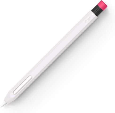 حافظة أقلام Elago الكلاسيكية متوافقة مع غطاء غطاء الجيل الثاني من Apple Pencil، تصميم كلاسيكي، متوافقة مع الشحن المغناطيسي والنقر المزدوج (يجب قراءة تعليمات التثبيت) [أصفر] in Kuwait