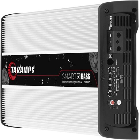 Taramps Smart 5 Bass 5000 watts RMS Multi-Impedance 0.5 to 2 Ohms Class D White Car Audio Amplifier 1 Channel Power Control System, Monoblock, Competition Amplifier in Saudi Arabia
