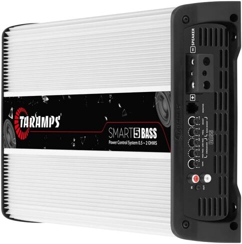 Taramps Smart 5 Bass 5000 watts RMS Multi-Impedance 0.5 to 2 Ohms Class D White Car Audio Amplifier 1 Channel Power Control System, Monoblock, Competition Amplifier in Saudi Arabia