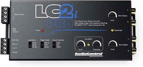 محول إخراج خط AudioControl LC2i PRO ثنائي القناة مع مطابقة المعاوقة، AccuBASS، GTO، تحسس الإشارة الصوتية، تشغيل 12 فولت والتحكم في مضخم الصوت عن بعد ACR-1 (متجدد) in Kuwait