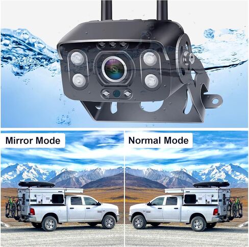 RV Trailer Backup Camera Wireless 2-Cameras: Easy Setup Plug and Play for Furrion Pre-Wired System Recording 7" Touch Key Monitor HD 1080P Truck Camper Fifth Wheel Rear View Cam 4-Channel DoHonest V23 in Kuwait
