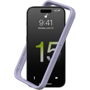 RhinoShield Bumper Case Compatible with [iPhone 15 Pro] | CrashGuard - Shock Absorbent Slim Design Protective Cover 3.5M / 11ft Drop Protection - Black