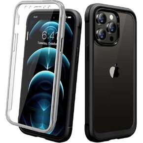 Miracase Designed for iPhone 12 Pro Max Case, Full Body Rugged Case with Built-in Touch Sensitive Anti-Scratch Screen Protector, Soft TPU Case Compatible with iPhone 12 Pro Max 6.7", Gilt Blue in Kuwait
