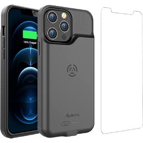 Alpatronix Battery Case for iPhone 14 Pro Max and iPhone 14 Plus (6.7 inch), Strong Slim Protective Extended Charging Cover Compatible with Wireless Charging, Apple Pay, CarPlay (BX14Pro Max) - Black