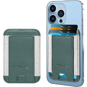 HiWe for MagSafe Wallet, 7 Cards Holder, RFID Blocking, Stronger Magnets | Magnetic Wallet for iPhone 17/16/15/14/13/12 Series, Minimalist Slim, 1 Slot, Black & Black in Saudi Arabia