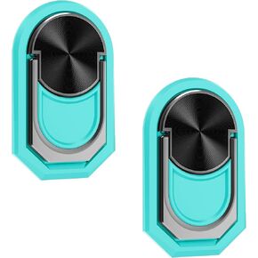 2 Pack Cell Phone Ring Holder Stand, 360 Degree Rotation Metal Phone Grip for Magnetic Car Mount Compatible with iPhone, Samsung, Smartphones