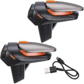 MECCANIXITY Gaming Trigger Mobile Game Controller 1 زوج النار مفتاح انفجار مطلق النار الأسود للهاتف الخليوي 4.7-6.5 بوصة مع كابل USB 20 سم in Kuwait