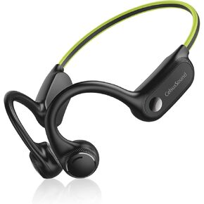 سماعات رأس HCMOBI Bone Conduction، بلوتوث 5.2، سماعات رياضية مفتوحة الأذن مع ميكروفون، وقت تشغيل 8 ساعات، سماعة رأس لاسلكية مقاومة للماء للجري وركوب الدراجات والقيادة والتدريبات (أحمر)