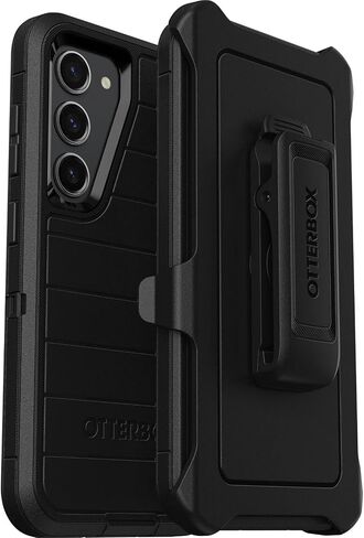 OtterBox Galaxy S23 (Only) - Defender Series Case - Black, Rugged & Durable - with Port Protection - Includes Holster Clip Kickstand - Microbial Defense Protection - Non-Retail Packaging in Saudi Arabia