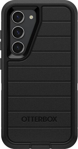 OtterBox Galaxy S23 (Only) - Defender Series Case - Black, Rugged & Durable - with Port Protection - Includes Holster Clip Kickstand - Microbial Defense Protection - Non-Retail Packaging in Saudi Arabia