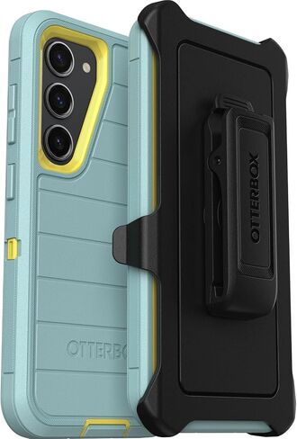 OtterBox Galaxy S23 (Only) - Defender Series Case - Black, Rugged & Durable - with Port Protection - Includes Holster Clip Kickstand - Microbial Defense Protection - Non-Retail Packaging in Saudi Arabia