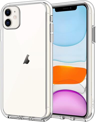 حافظة JETech لهاتف iPhone 11 مقاس 6.1 بوصة، غطاء ممتص للصدمات غير أصفر اللون، ظهر شفاف مضاد للخدش (شفاف) in Kuwait