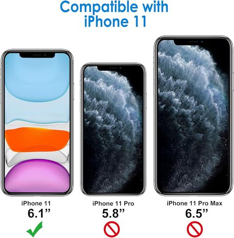 حافظة JETech لهاتف iPhone 11 مقاس 6.1 بوصة، غطاء ممتص للصدمات غير أصفر اللون، ظهر شفاف مضاد للخدش (شفاف) in Kuwait