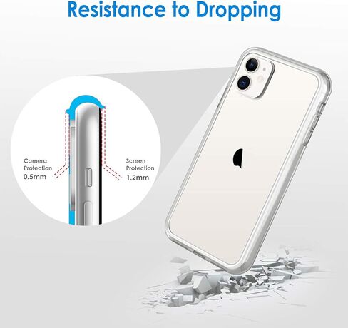حافظة JETech لهاتف iPhone 11 مقاس 6.1 بوصة، غطاء ممتص للصدمات غير أصفر اللون، ظهر شفاف مضاد للخدش (شفاف) in Kuwait